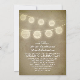 convite para casamento rústico para lanternas de v