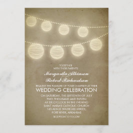 convite para casamento rústico para lanternas de v