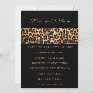 Convite para Casamento Safari Preto