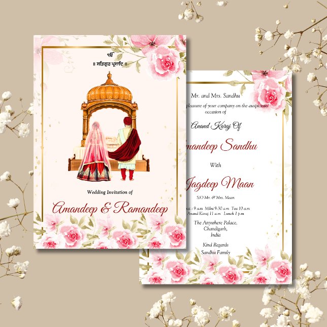 Convite para casamento Sikh Convite para casamento (Criador carregado)