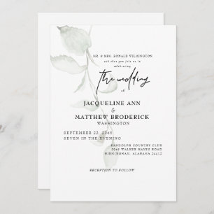 Convite para Casamento Simples de Noivas Botânicas