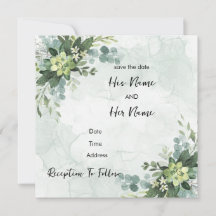 Convite para casamento simples e bonito