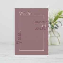 Convite para Casamento Simples e Dusty Rosa minima