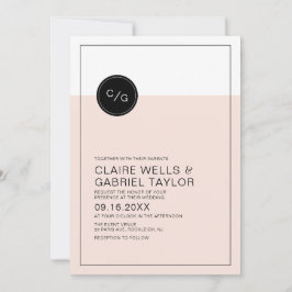 Convite para casamento simples e editável a cores