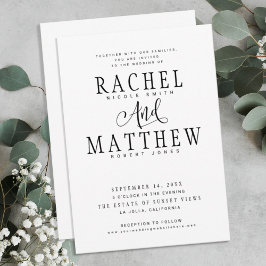 Convite para Casamento Simples&Moderno