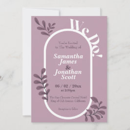 Convite para Casamento Simples Rosa