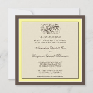 Convite para Casamento Simplesmente Elegante (can