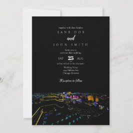 Convite para Casamento Skyline em Las Vegas