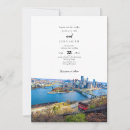 Convite para Casamento Skyline em Pittsburgh