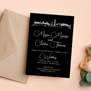 Convite para Casamento Skyline em Washington DC