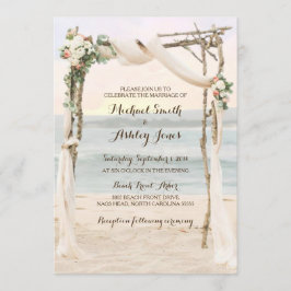 Convite para Casamento Sunset de Praia Arbor