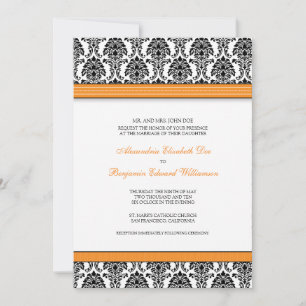 Convite para Casamento tema damasco clássico (fit