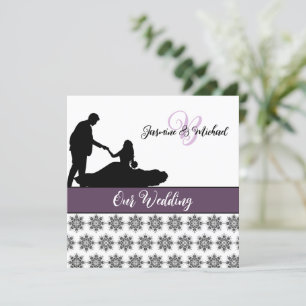 Convite para Casamento tema damasco de Casal de Ca