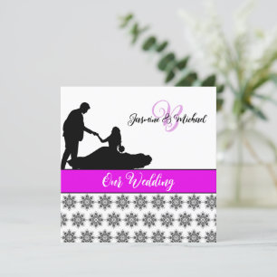 Convite para Casamento tema damasco de Casal de Ca