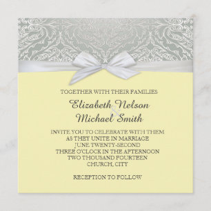 Convite para Casamento tema damasco de rendas amar