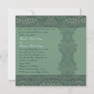Convite para Casamento tema damasco de Vintage Ver