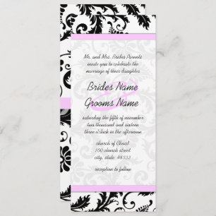 Convite para Casamento tema damasco Floral Elegant