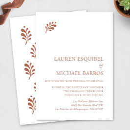 Convite Para Casamento Terra Cotta Mexicano