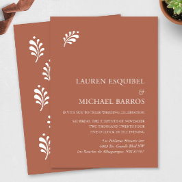 Convite Para Casamento Terra Cotta Mexicano