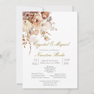 Convite para casamento Terracota em espanhol