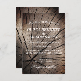 Convite para Casamento Texturizado de Árvores e Na