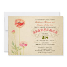 convite para casamento tipográfico colorido vintag