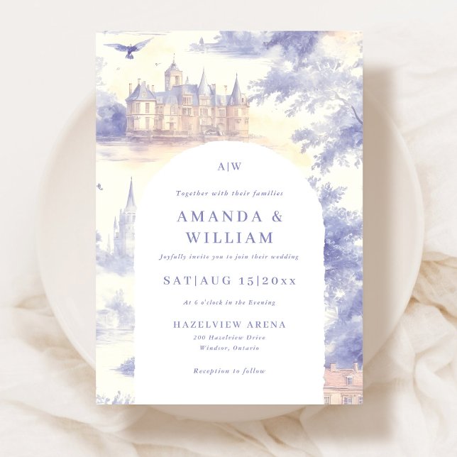 Convite para Casamento Toile de Jouy Art (Criador carregado)