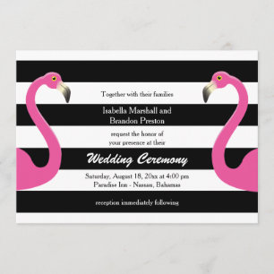 Convite para Casamento Trendy Flamingo