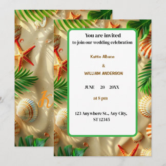 Convite para casamento tropical