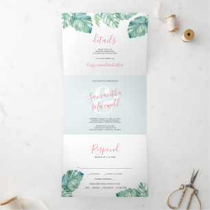 Convite para Casamento Tropical Greenerescência Tr