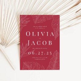 Convite para Casamento Tropical Moderno