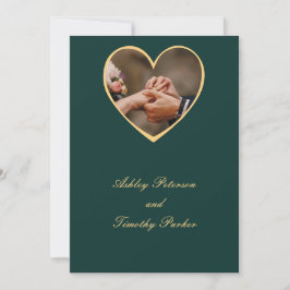 convite para casamento verde