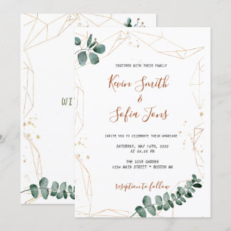 Convite para Casamento Verde
