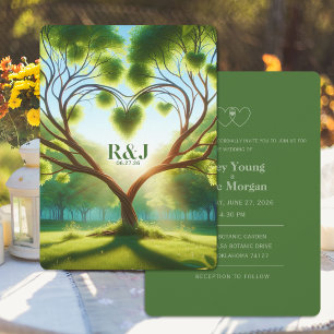 Convite para Casamento Verde