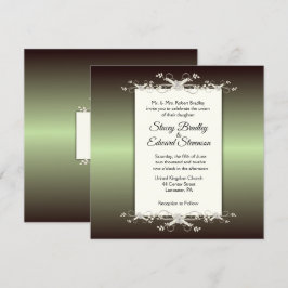 Convite para Casamento Verde Brilhante