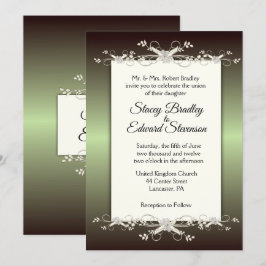 Convite para Casamento Verde Brilhante
