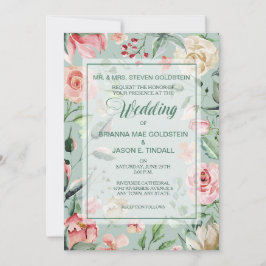 Convite para Casamento Verde da Casa da Rosa de Ve