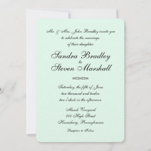 Convite para Casamento Verde da Mint