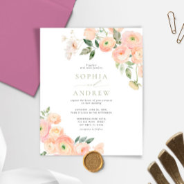 Convite para Casamento Verde de Blush e Sage de Or
