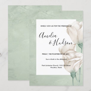 convite para casamento verde de Trendy