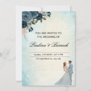 Convite para Casamento Verde Pastel