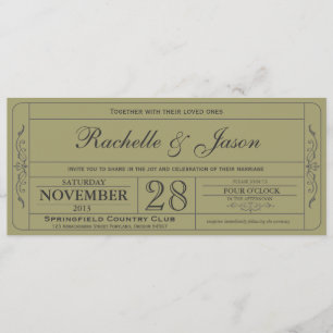 Convite para Casamento vintage