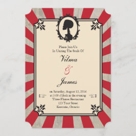 Convite para Casamento vintage de Esqueleto Steamp