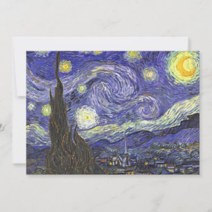 Convite para Casamento vintage de Van Gogh Starry 