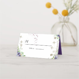 Convite para Casamento Violet Floral e Viagem Them