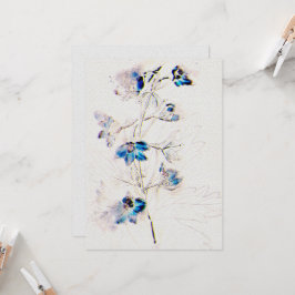 Convite para casamentos de flores no texto de pape