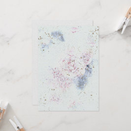 Convite para casamentos de flores no texto de pape