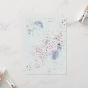 Convite para casamentos de flores no texto de pape