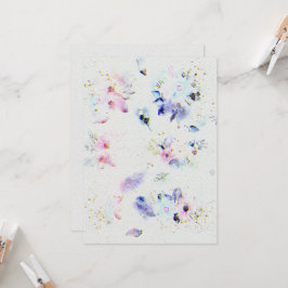 Convite para casamentos de flores no texto de pape