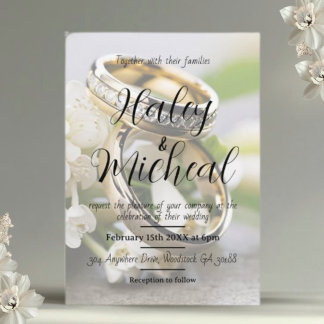 Convite para Casamentos Elegantes Modernos